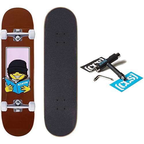 [CCS] Graphic Skateboard Complete | Maple Wood | Professional Grade | Fully Assembled with Skate Tool & Stickers | Adults, Kids, Teens, Youth | Boys & Girls