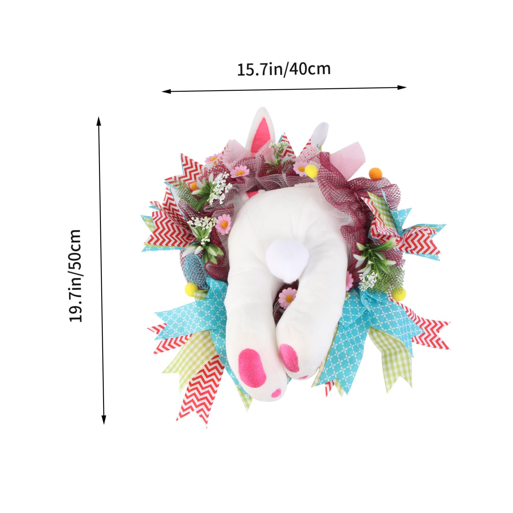 ABOOFAN 2 Pz ghirlanda pasquale gnomi da giardino divertenti della porta del coniglietto di pasqua ghirlande coniglio pasquale easter bunny ghirlanda di coda di coniglio Peluche