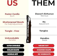 Vista 3 de Elite Jumps - Do Hard Things 1” Beaded Jump Ropes Crossover Jump Rope for Your Exercise Equipment Segmented Jump Rope