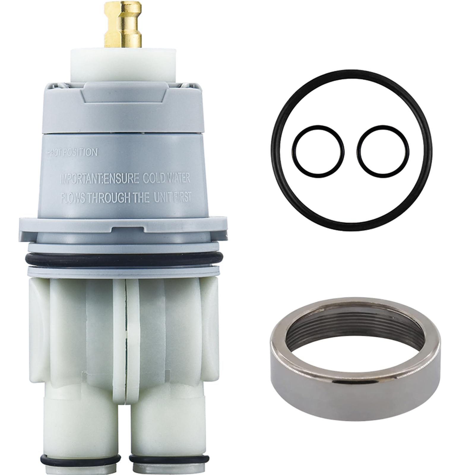 RP46074 Shower Cartridge Compatible with Delta 13/14 Series Single-Handle Faucet - Suitable for Delta Monitor MultiChoice Universal Valves Rough-in (2007-present), Includes RP22734 Bonnet Nut