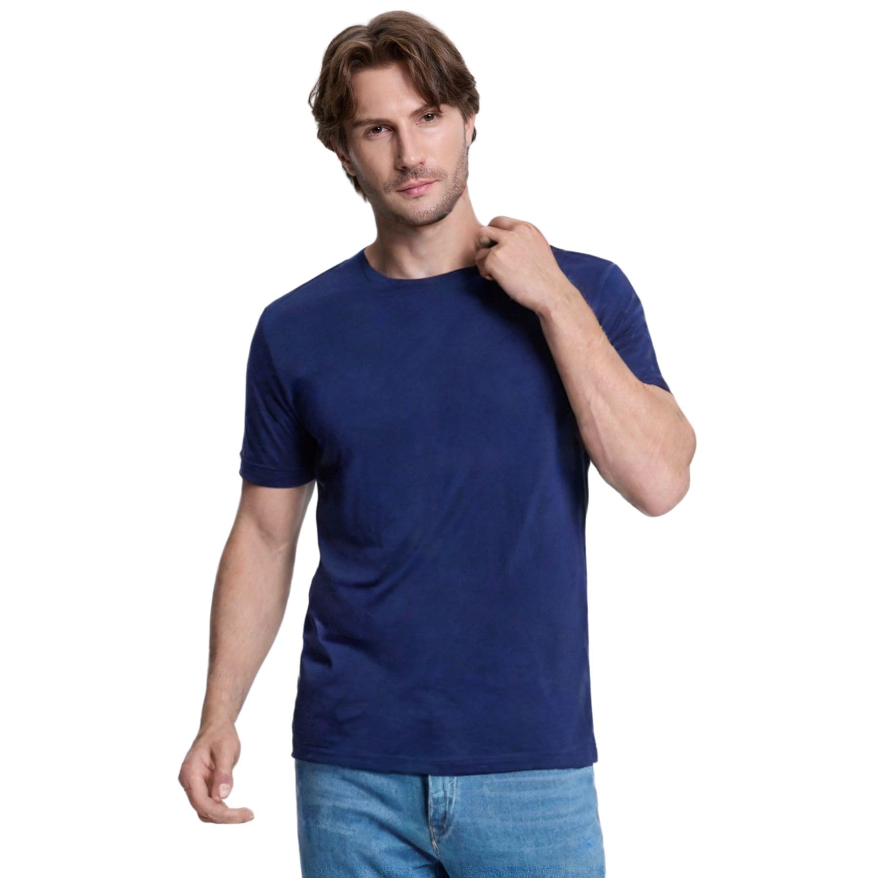 T-shirt pour homme en 100 % laine mérinos extra fine – Ultra léger, respirant, inodore et régulateur de température – Idéal pour le quotidien, le sport et les voyages