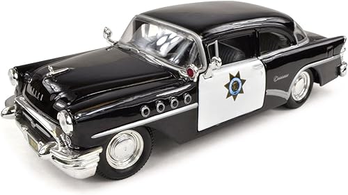 Maisto Buick Century, Patrulla de Carreteras de California (1:26), 1955, Modelo de Coche, 1:24