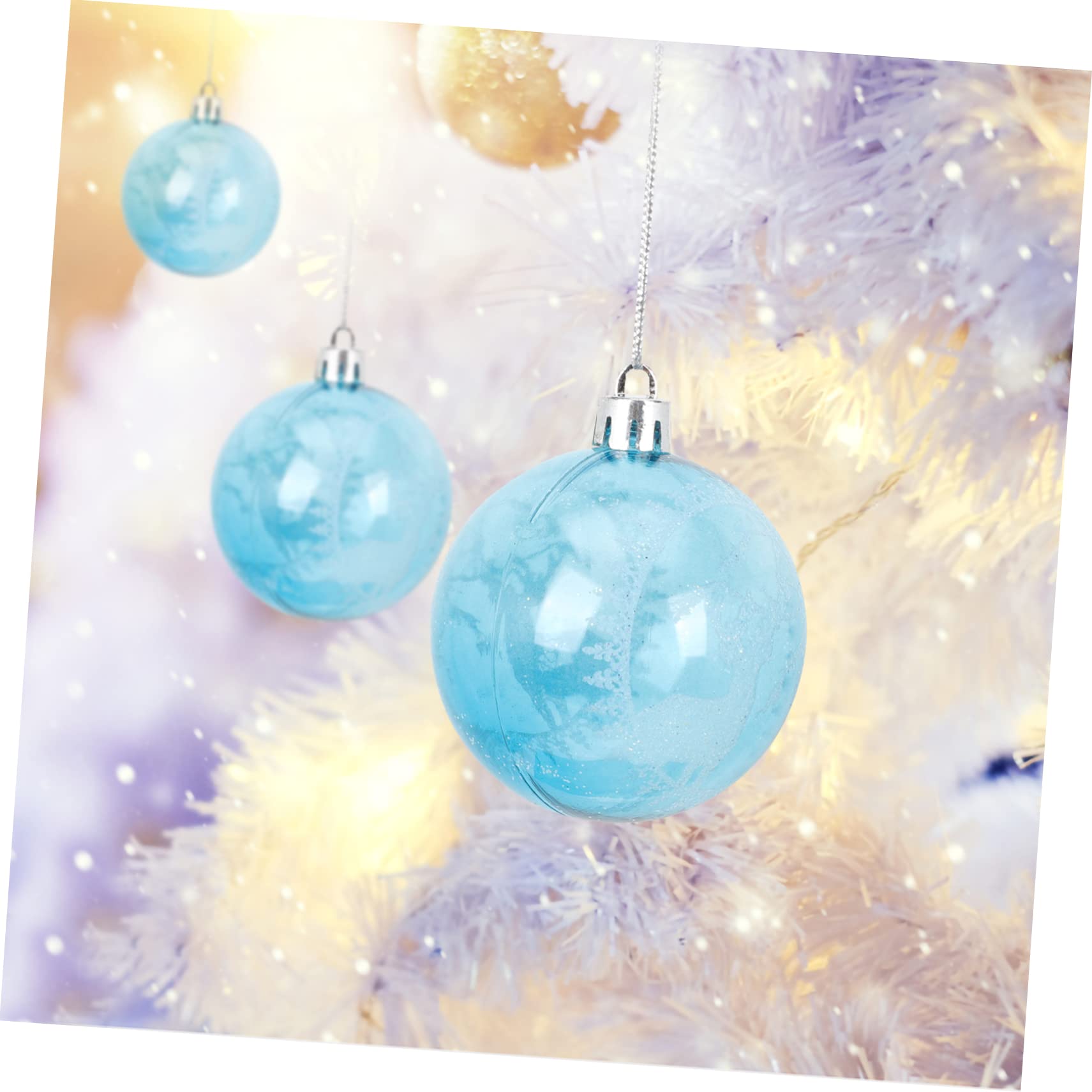 Abaodam 24piezas Bolas Colgantes Decorativas De Navidad Adornos Pintados Diseño De Renos Decoraciones Festivas para Árbol De Navidad y Celebraciones