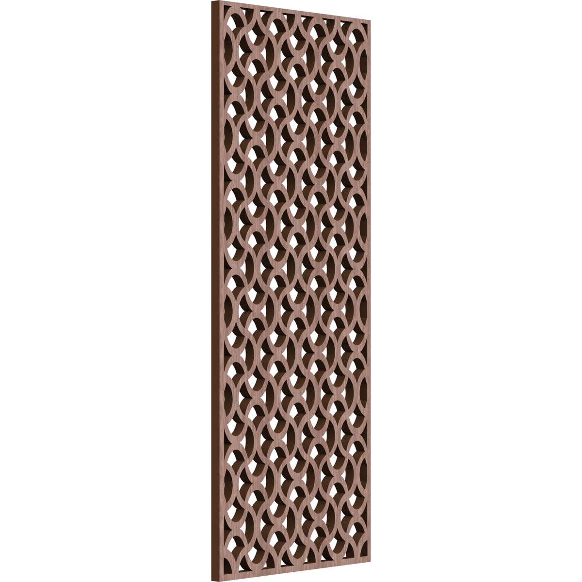Resort Decorative Pierced Fretwork Wood Wall Panels, 9 3/8"W x 24 3/8"H x 3/8"T, Walnut