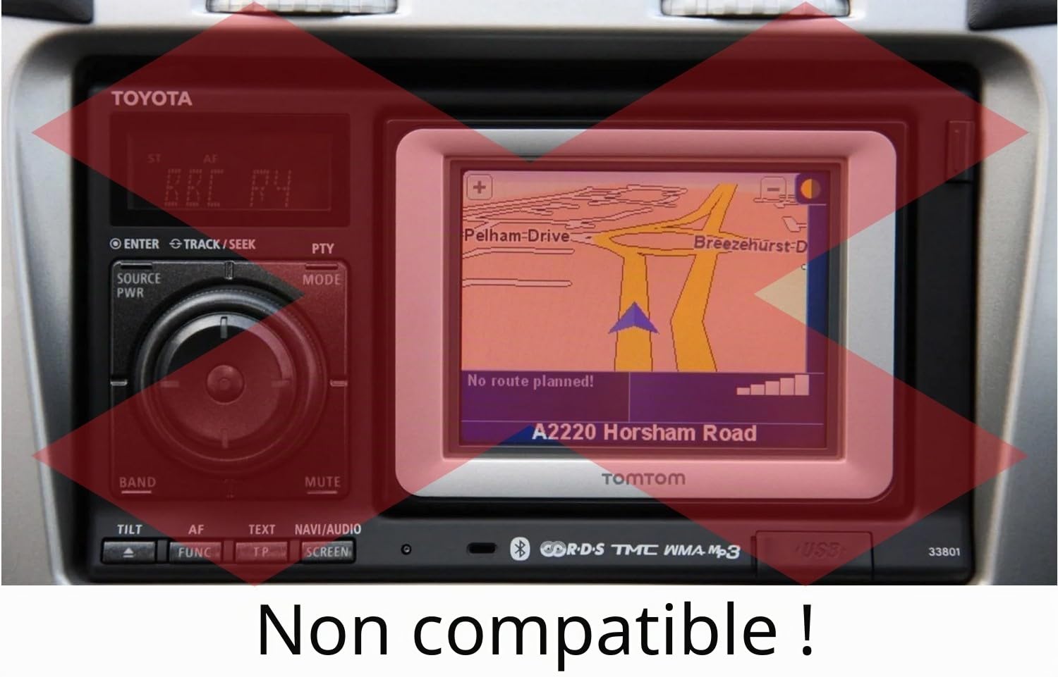 BlueMusic Adaptateur mains libres audio Bluetooth 6+6 prise compatible avec TOYOTA Auris Avensis T25 T27 Corolla Hilux Prius RAV4 Yaris XP9 Land Cruiser J12/20 - LEXUS IS 250 300 IS-F GS RX LS 350 430
