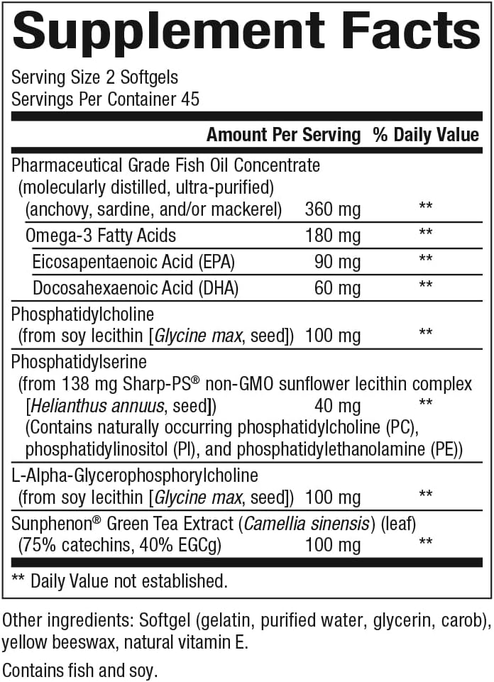 Miniatura 4 de Natural Factors 3 cerebros, pensamientos superiores, apoyo para la salud cognitiva y la función cerebral, suplemento dietético diario, 90 cápsulas