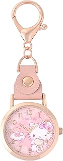 Fieldwork(フィールドワーク) 懐中時計 レディース アナログ キーホルダー サンリオ キャラクターズ かわいい ナスカン 通勤 通学 ビジネス おすましKC ウォッチ G ハローキティ ピンク SNR-003-1
