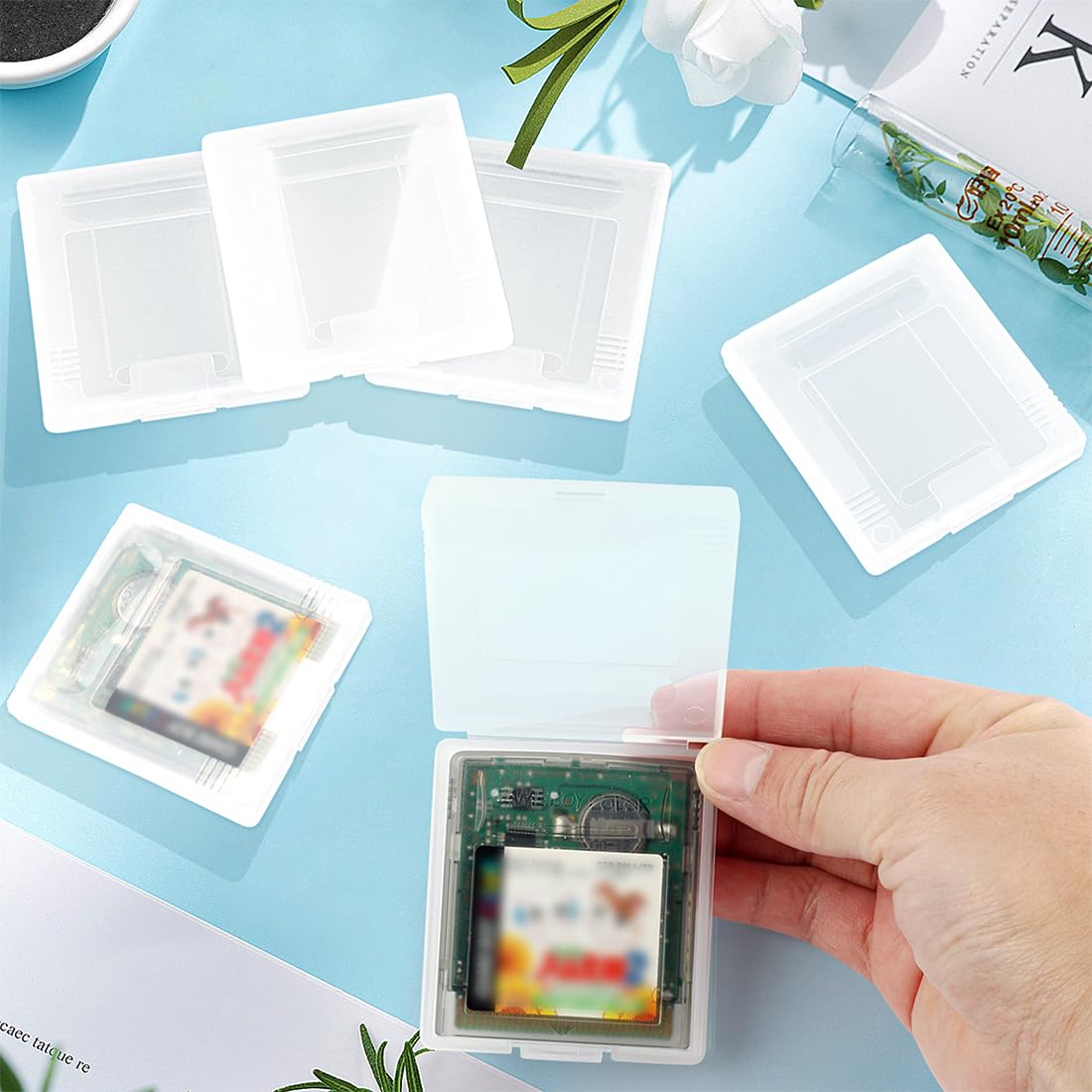 10 Pcs Plastica Trasparente Copertura Antipolvere per Bossolo Protettivo per Cartucce di Gioco Custodia per Carte e Cassa di Immagazzinaggio