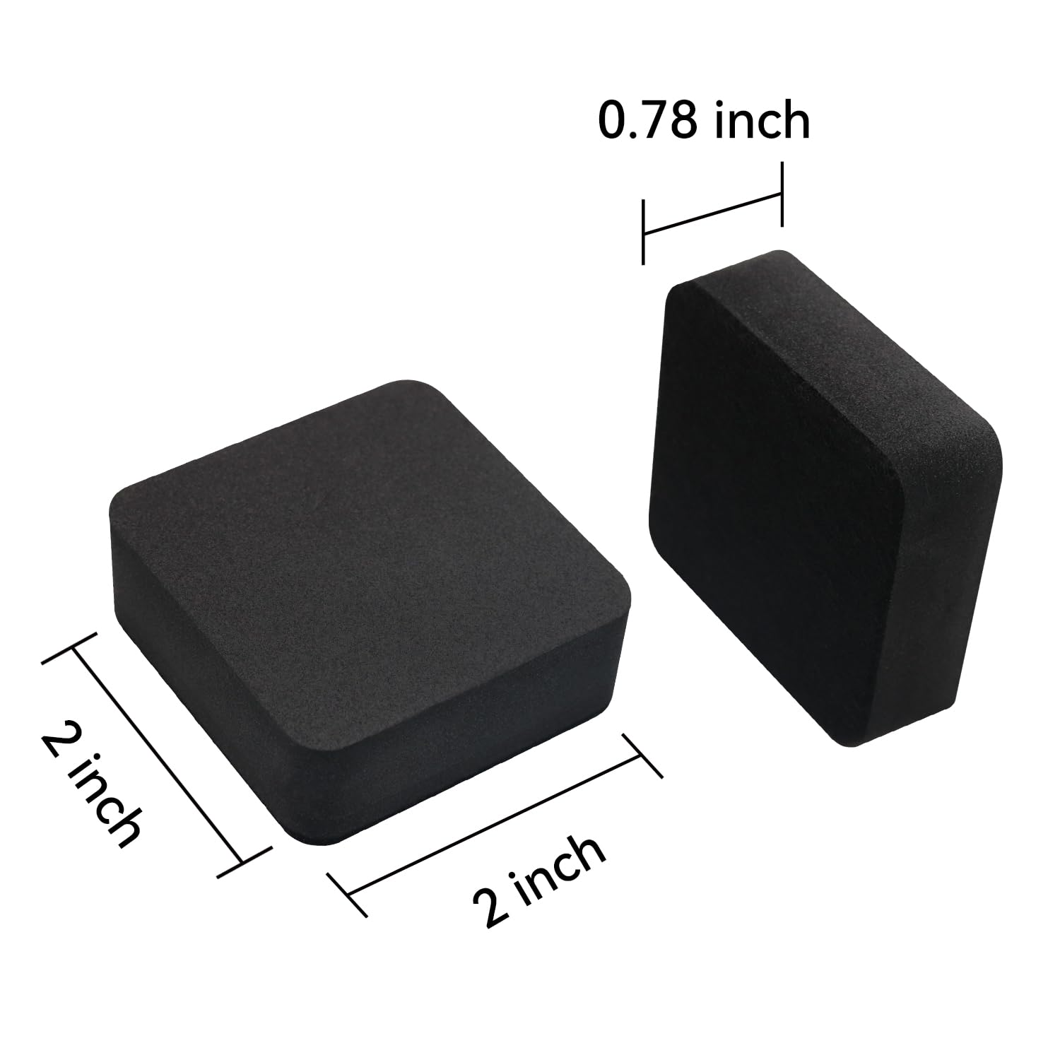 Dyshri Dry Erase Erasers, 24 Pack Magnetic Whiteboard Erasers for Kids and Students, Mini Dry Erase Board Erasers for Classroom Home, and Office, Black