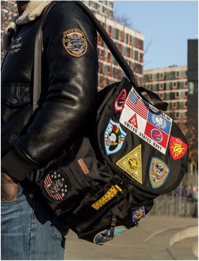 Top Gun Nylon Backpack with Patches 2.0