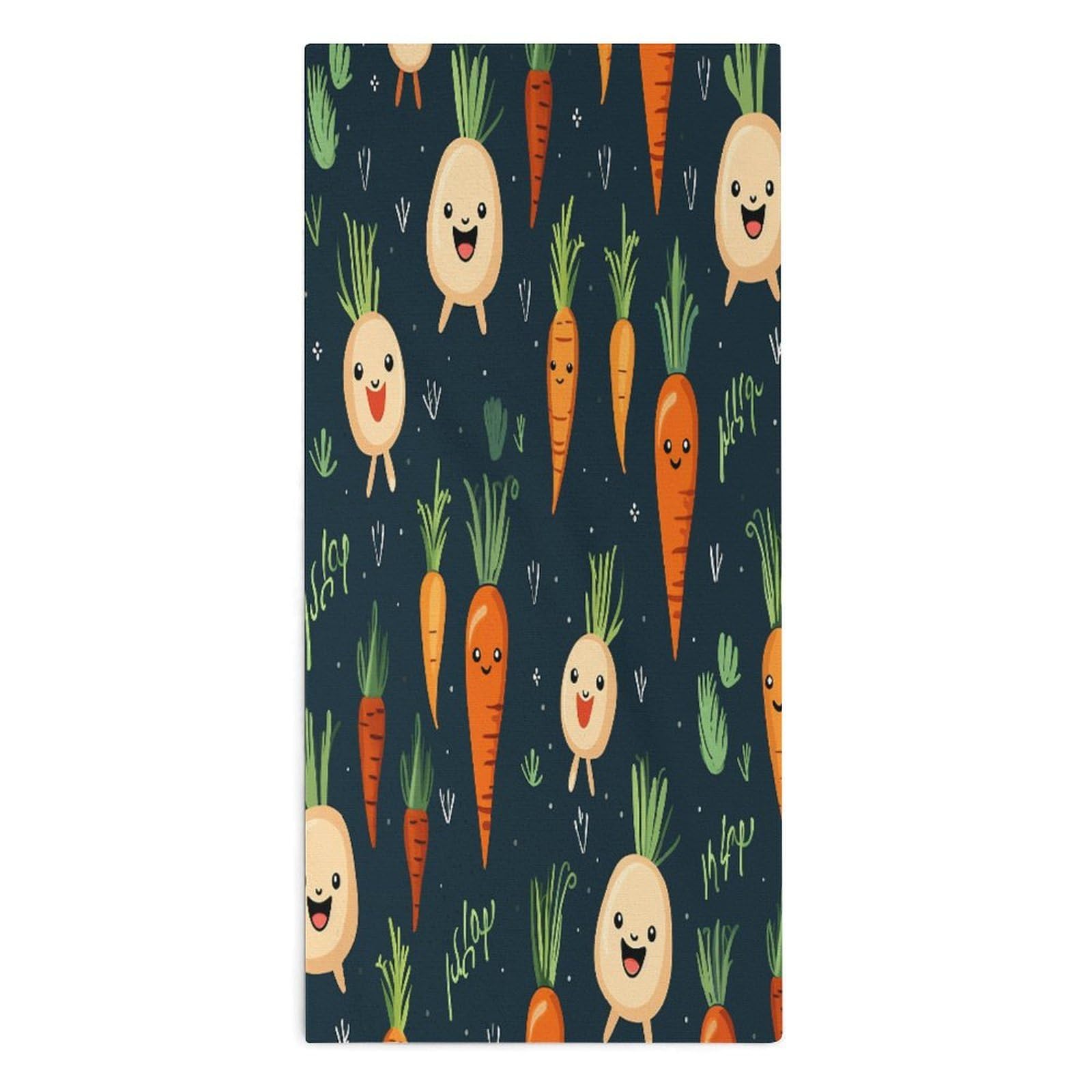 Btcowzrv Style Happy Carrot Bath Towel Beach Towels Shower Towel