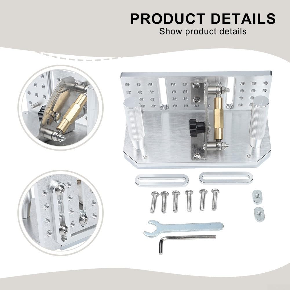 Localizador de afilado de plantilla de amoladora de correa ajustable con accesorio de molienda angular para soporte de herramientas de aluminio mecanizado CNC para herramientas de cincel y torno de