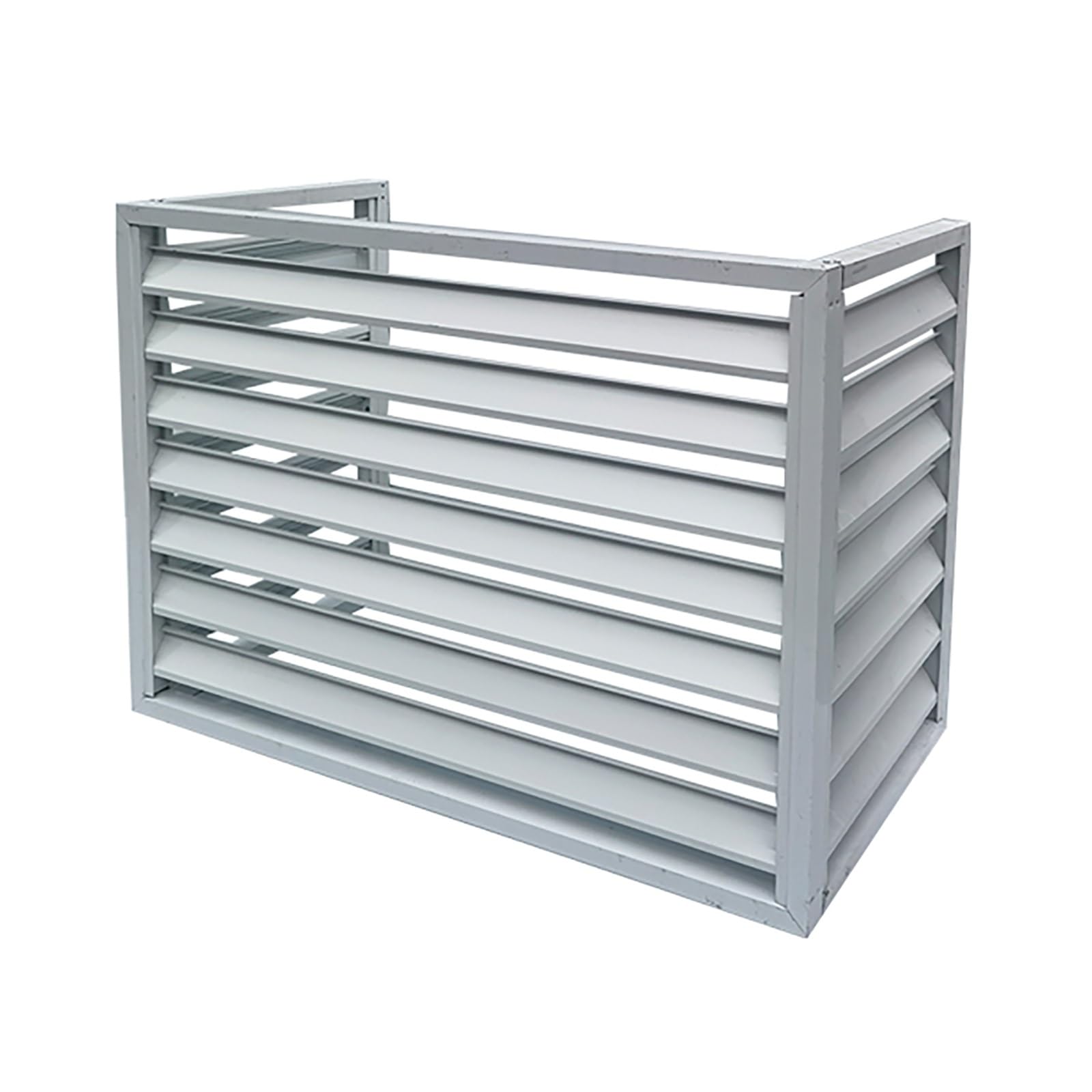 Air Conditioner Cover For Outside Units, All Weather Freestanding Privacy Screen Fence Panels, Aluminum Trash Can Enclosure Protective Cover, Condenser Protective Cover AC Unit Cover ( Color : White1