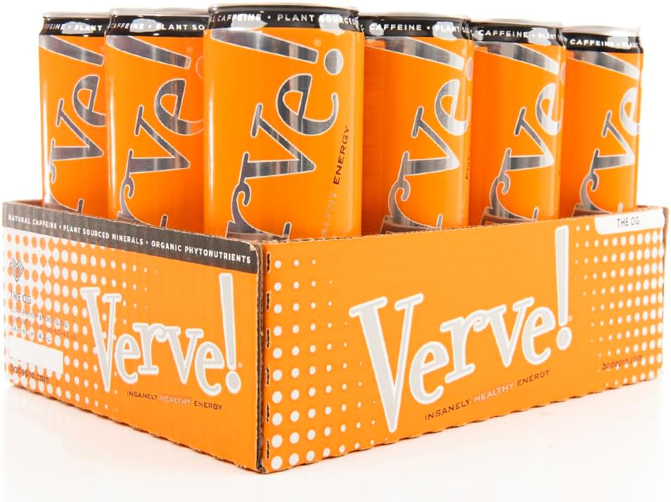 Verve Original Energy Drink | Natural Caffeine from Coffee Beans | Packed with Vitamin B12, Vitamin C, A, B, E, and Minerals | Antioxidant-Rich | Tropical Flavor | 12oz | Healthy Energy Drink