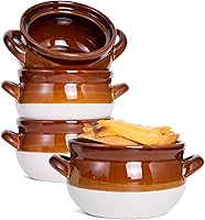 Vista 8 de Cuencos de sopa de cebolla francesa, 16 oz con asas para sopa de cebolla francesa, chile, cereal, pasteles de olla, horno, parrilla y apto