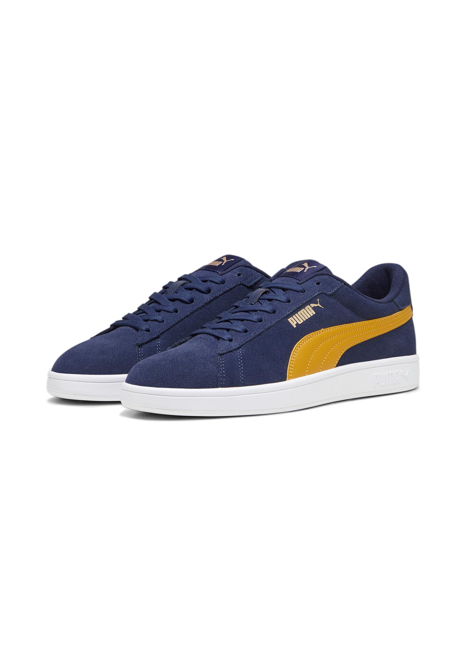 Puma Unisex Adults Smash 3.0 Sneakers, Puma Navy-Amber-Puma Gold-Puma White, 46 EU