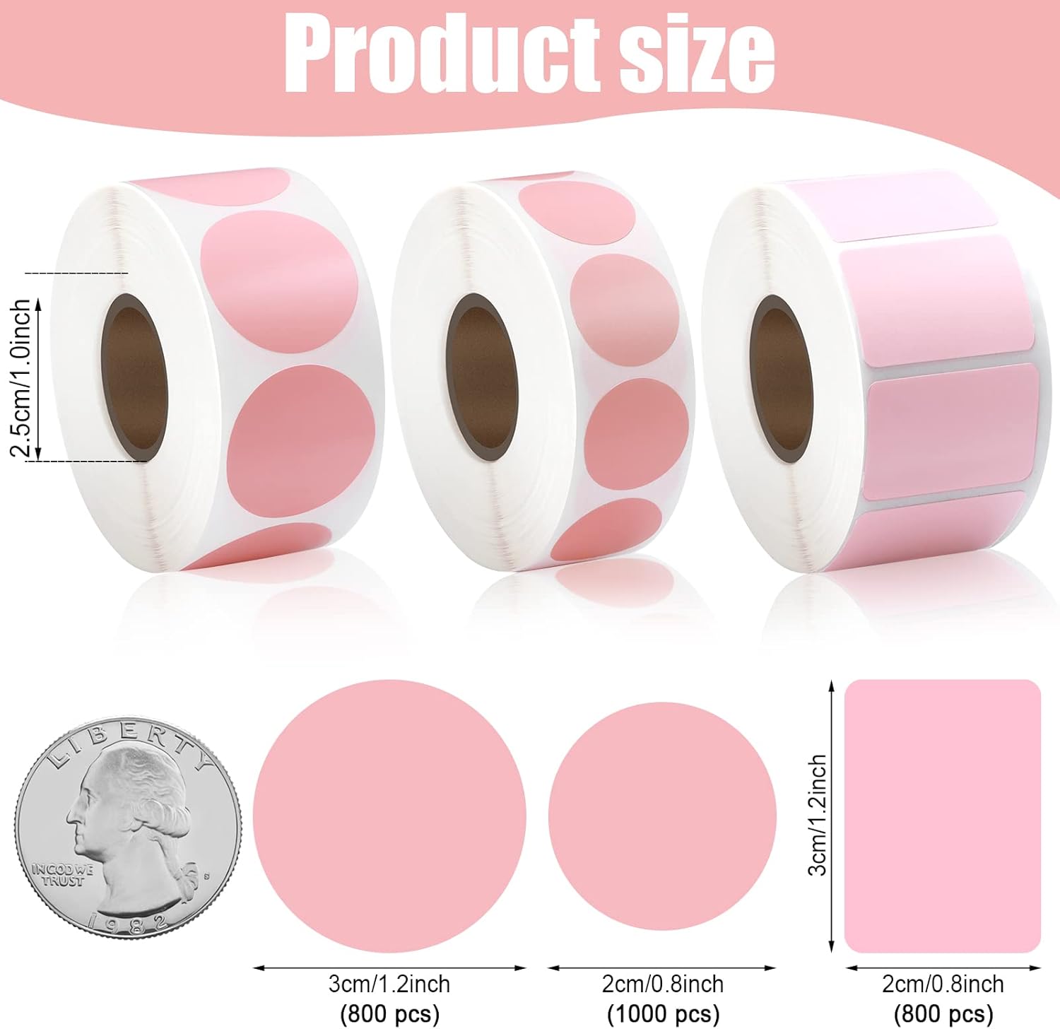 Buy 3 Rolls Mini Thermal Labels Thermal Printer Sticker 0.8 ...