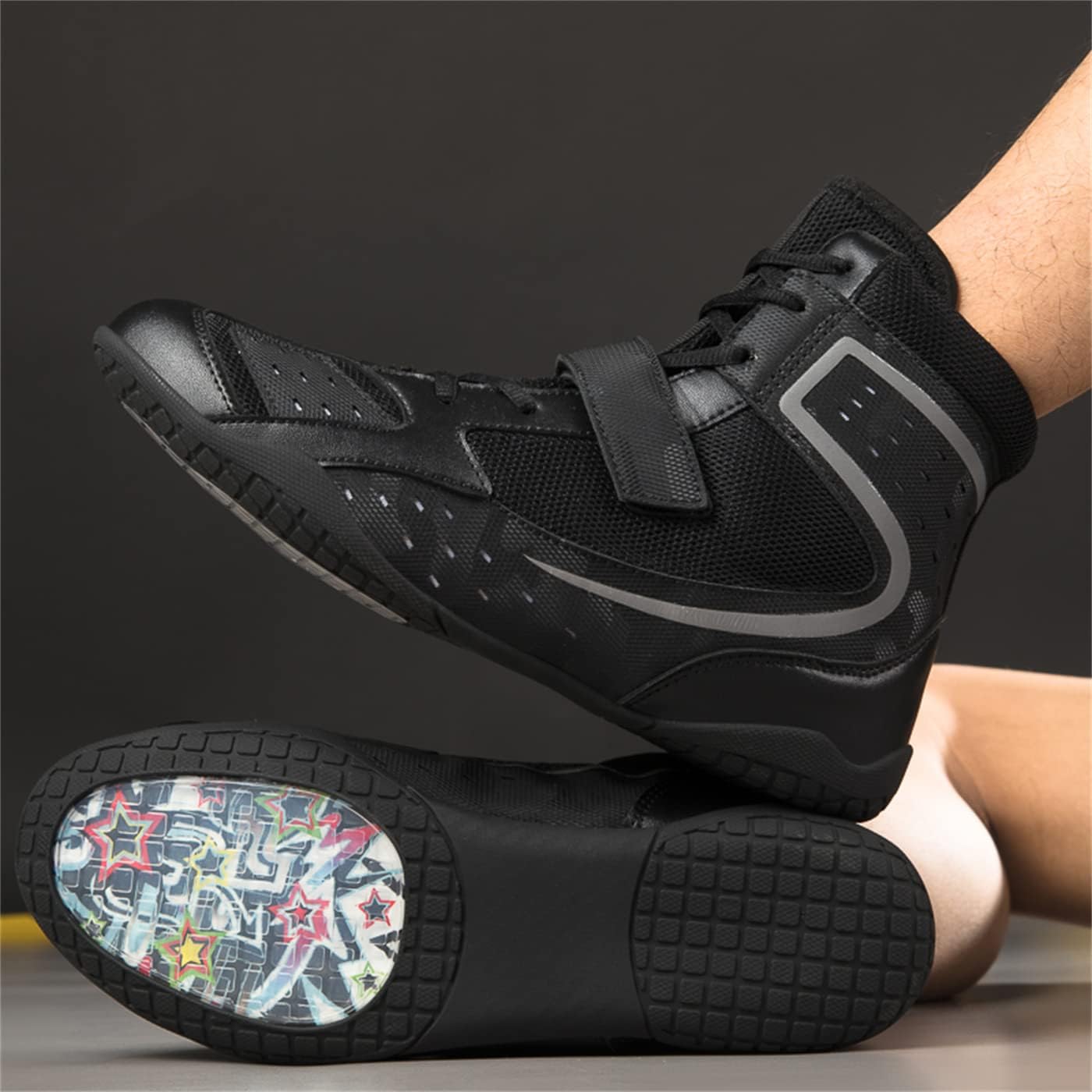 Men's Women's Sneakers Boxing Wrestling Shoes Squat Non-Slip Rubber Sole Men's Fighting High Top Boxing Shoes Gymnastics Shoes