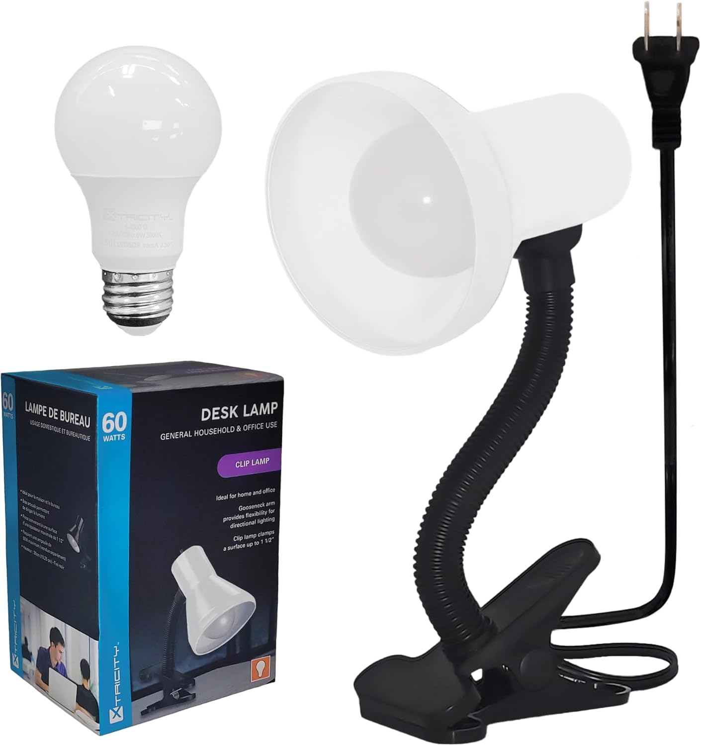 Xtricity LED Clip on Desk Lamp with 360° Flexible Gooseneck