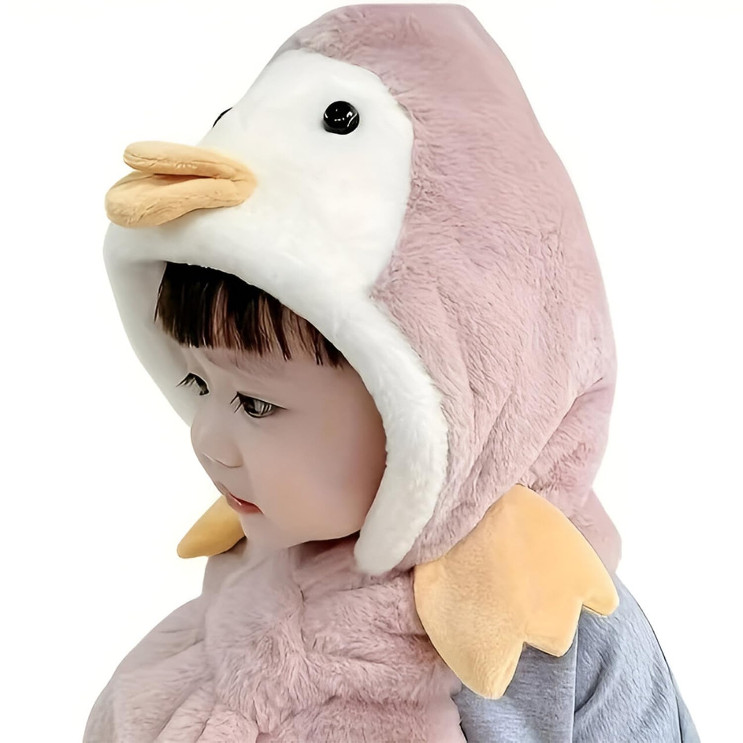 MOMISY Boy's & Girl's Winter Warm Faux Fur Duck Balaclava Hat Full Cover Earflap Hood Cap (in, Age, 5 Years, 10 Years, Pink) 4