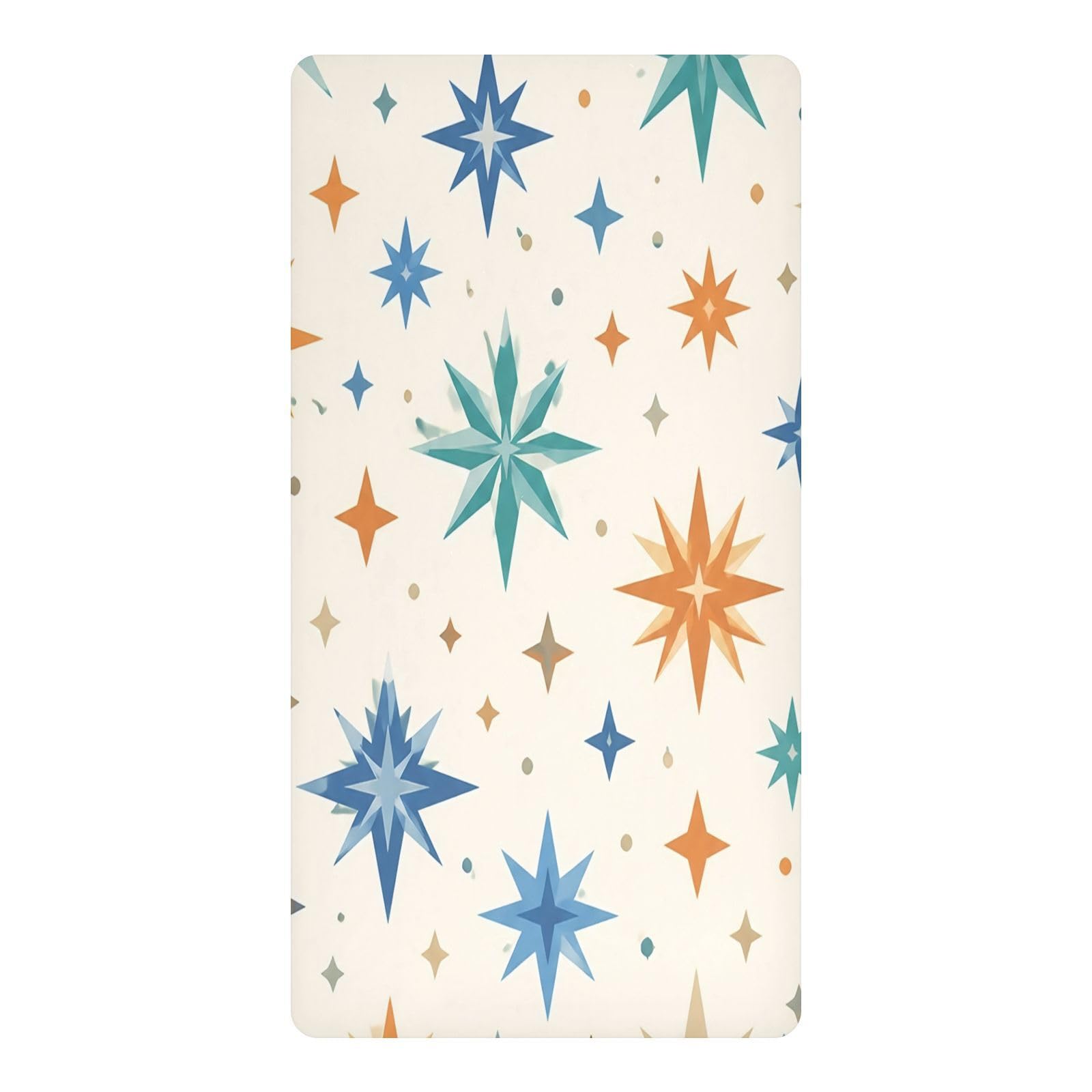 BOESI Star Pattern Waterproof Crib Sheet,Fitted Mattress Protector