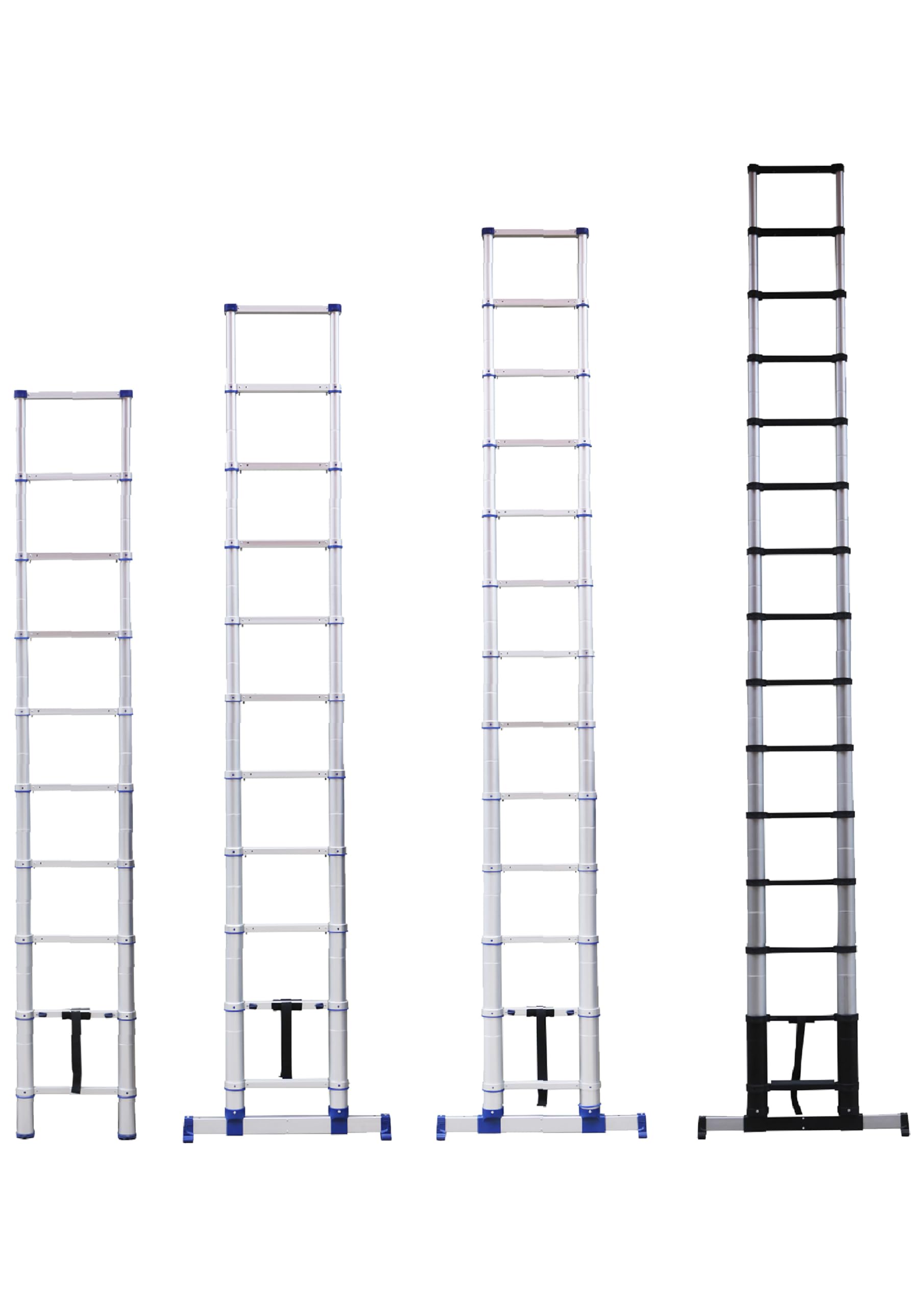 Tubesca-Comabi - Échelle Télescopique X-TENSO 2 en Aluminium - Usage Intensif - Ultra Compacte, Stabilité Maximale - Charge Max 150kg - 3,80 m