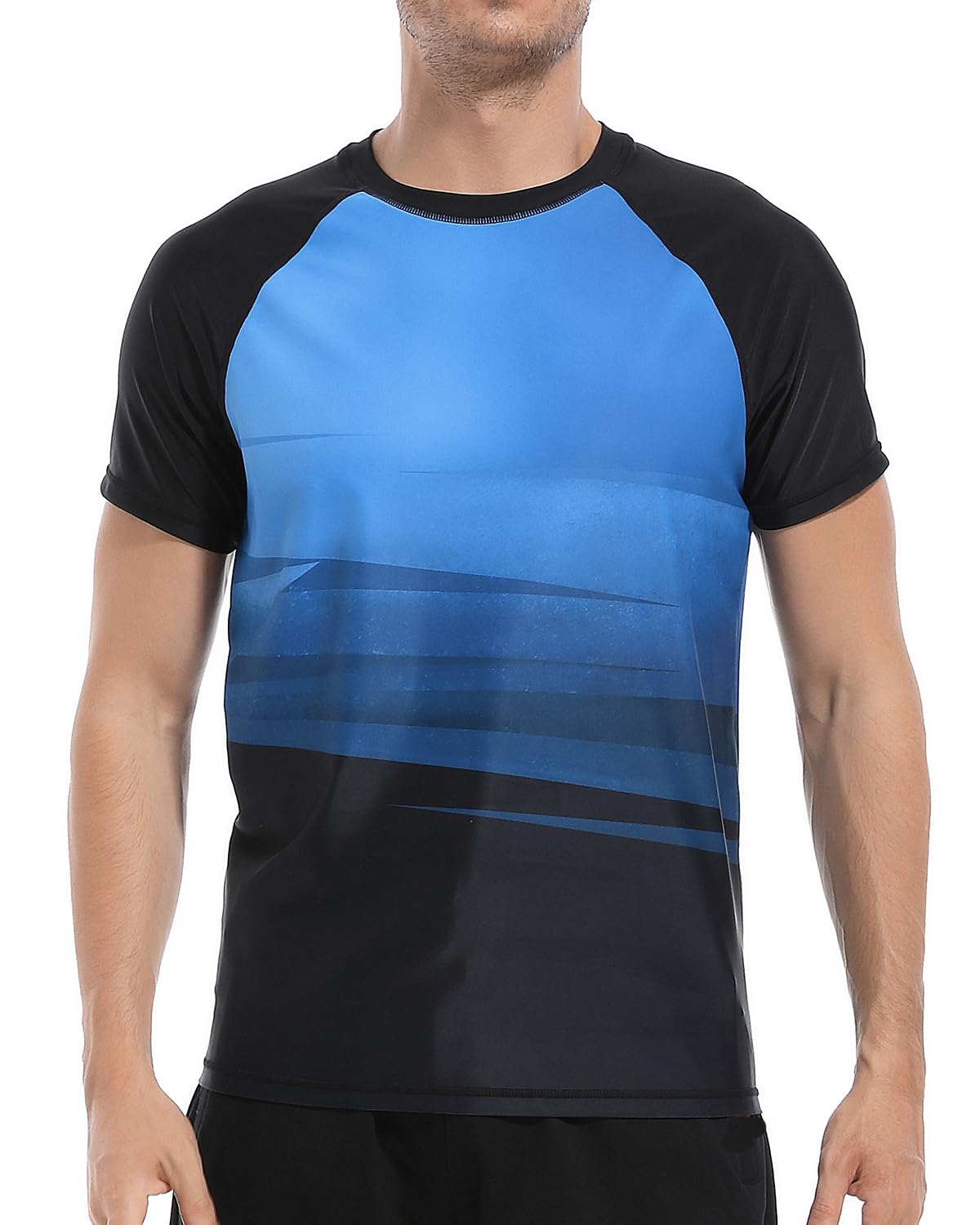 VAYAGER Men's Swim Shirts Rash Guard UPF 50+ T Shirts Quick Dry Loose Fit Water Surfing Shirt