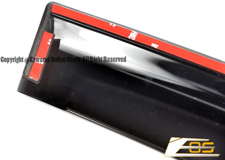 Extreme Online Store EOS Smoke Tinted JDM Style Side Window Visor Rain Guard - for Subaru WRX STI 15-Up 2015 2016 2017 2018