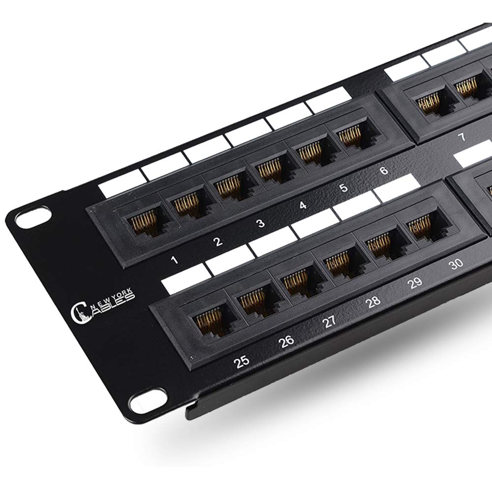 Newyork Cables 48 Port Patch Panel Cat6 Rackmount or Wall Mount Rj45 Newyork Cables 48 Port Patch Panel Cat6 Rackmount or Wall Mount Rj45