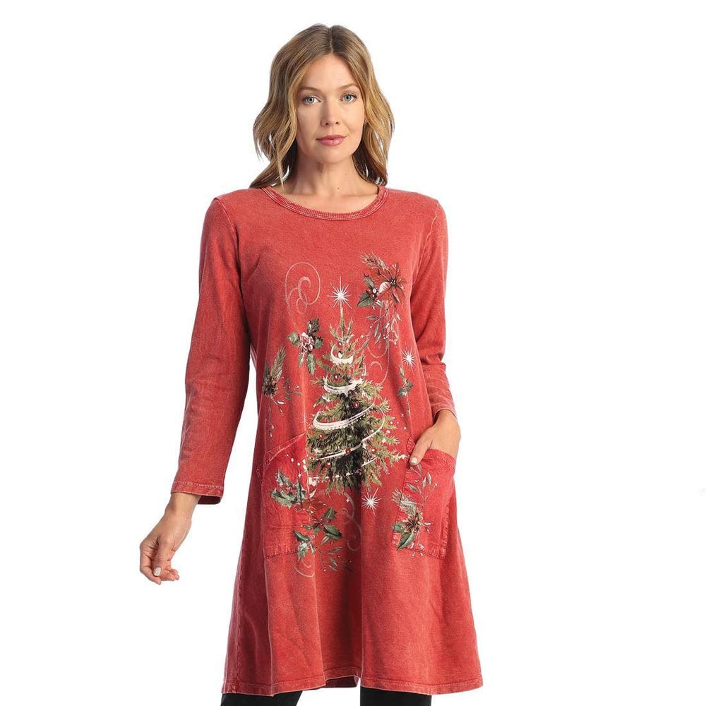 Jess & Jane Mineral Washed Dress w/Patch Pockets - M86