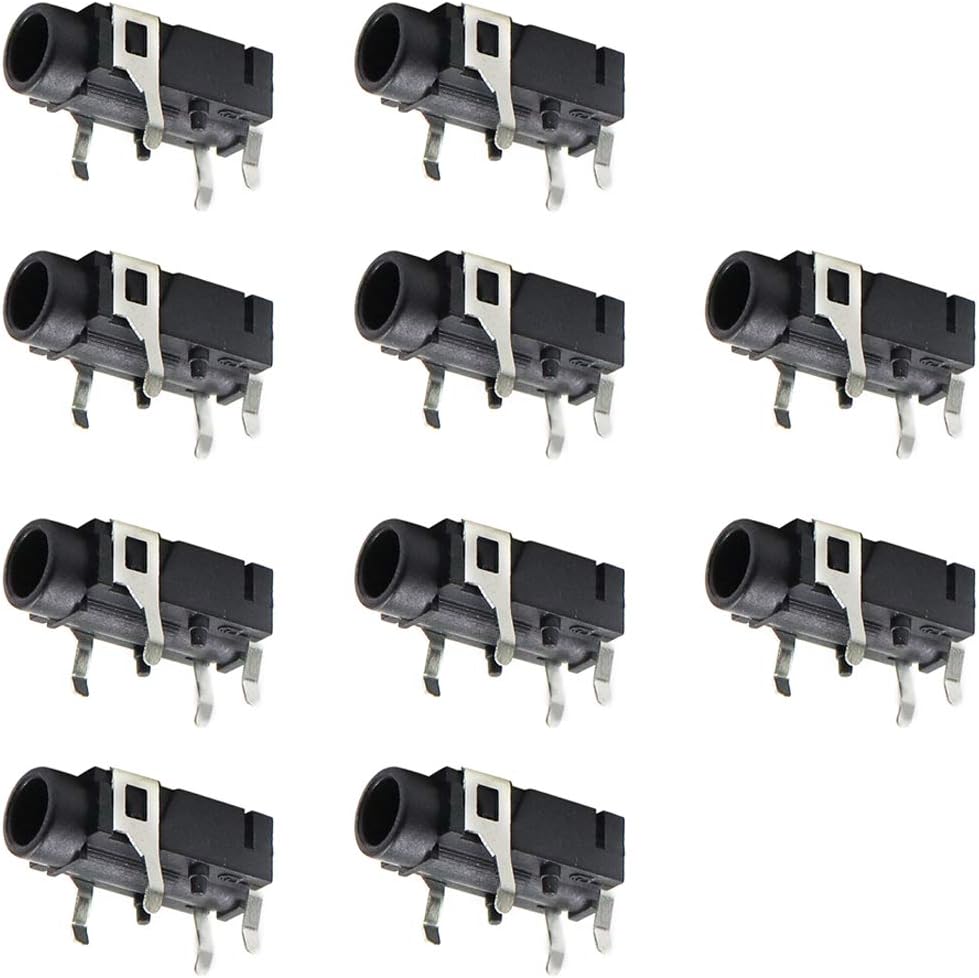 10pcs 3.5mm PCB Panel Mount 4 Pin Socket Stereo Headphone Jack Female Audio Connector