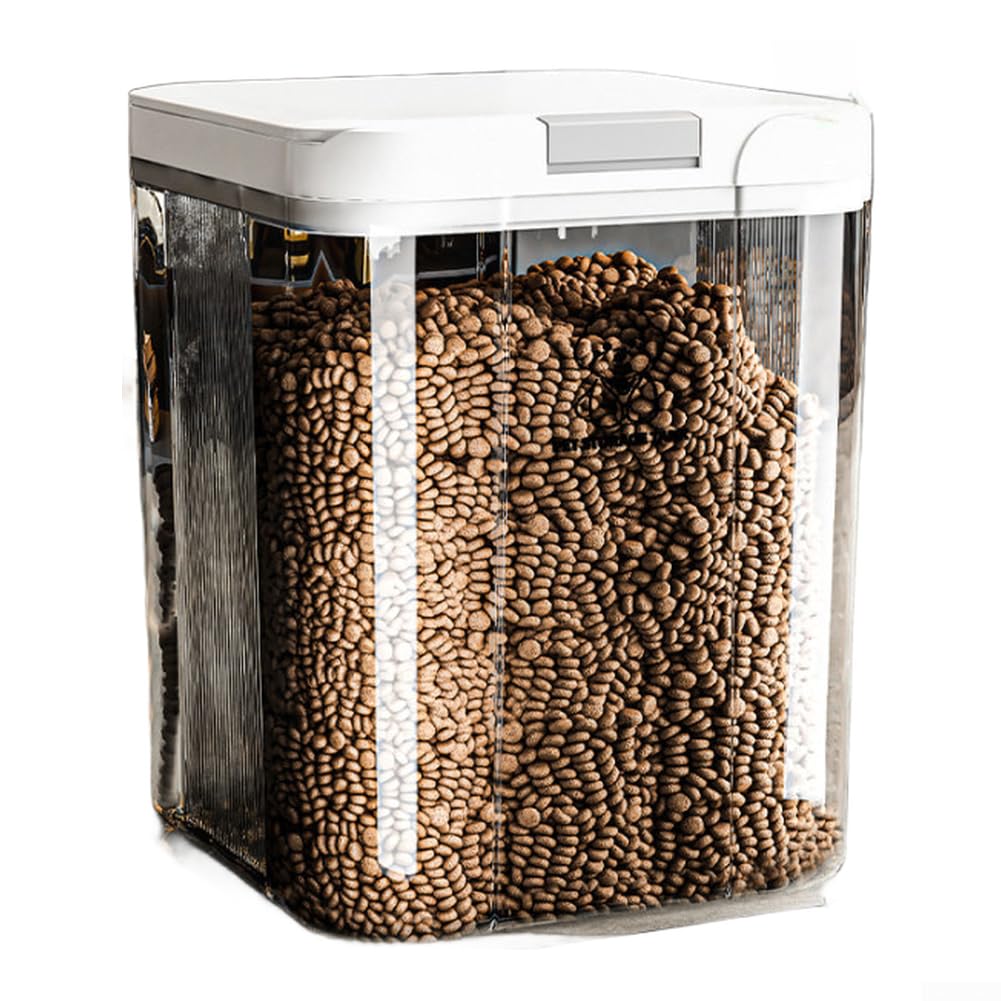 Contenitore ermetico per cibo per cani, con coperchio a pulsante, in ABS | ABS + silicone costruzione, coperchio a pulsante, chiusura ermetica, mantiene il cibo fresco, resistente agli insetti