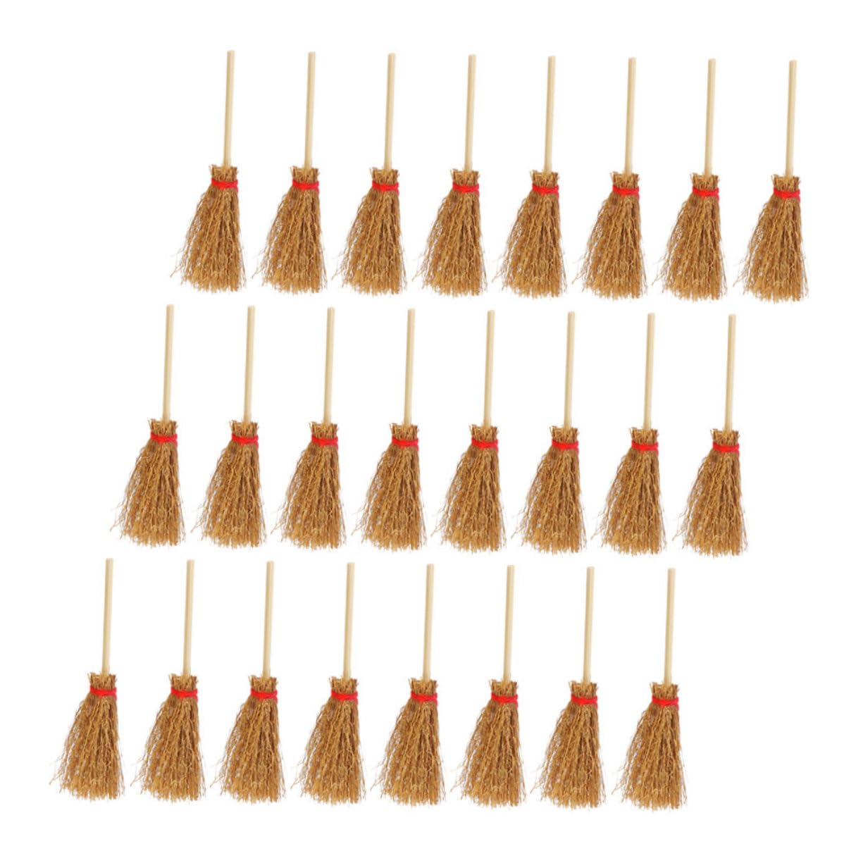 HONMEET Dollhouse Cleaning Accessories 24pcs Mini Broom and Mop for Micro Landscape Furniture Decor