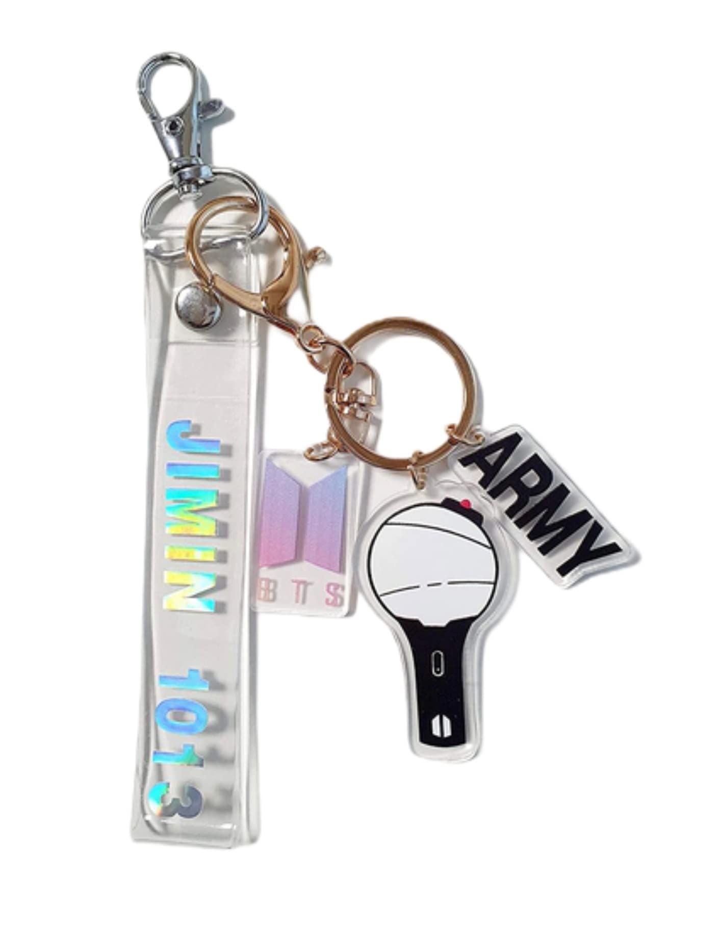 Keychain for B-TS Set(2 PCS) Signature Merchandise Army Bomb Key Ring & Bangtanboys Name Keychain Army Gift Merch
