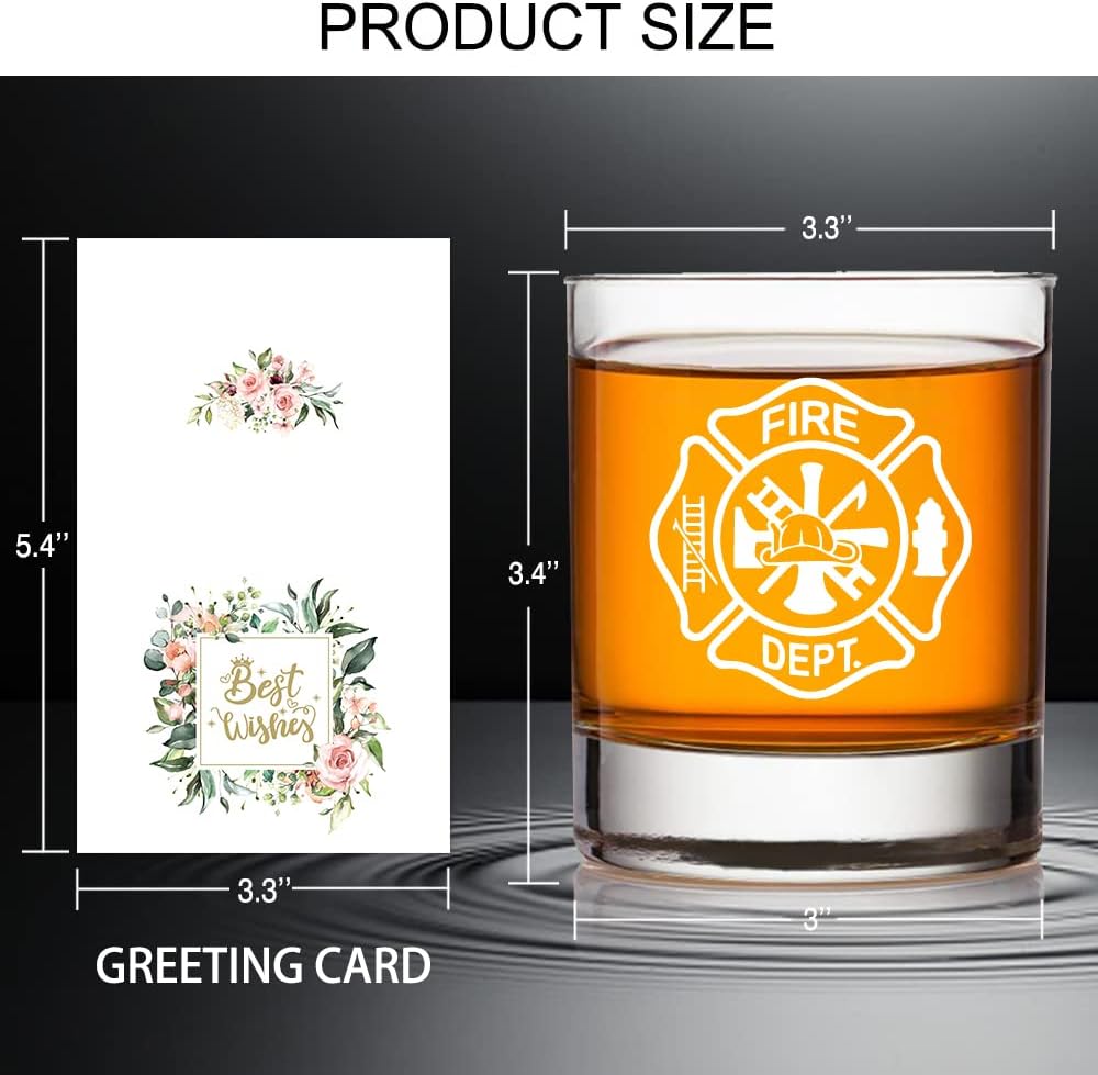 AGMDESIGN, Double sided Good Day Bad Day Don't Even Ask Fire Department Firefighter Whiskey Glasses, Whiskey Lovers Gifts for Him, Fire Department, Firefighters - Image 3