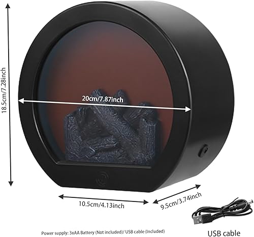 Miniatura 6 de Mini calentador de chimenea, linternas decorativas para chimenea, pequeña chimenea falsa, lámpara de fuego LED con efecto de llama, decoración