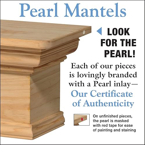 Miniatura 6 de Pearl Mantels ARYB48420 Estante de madera de pino arquitectónicamente atractivo, 48 pulgadas, sin terminar desgastado