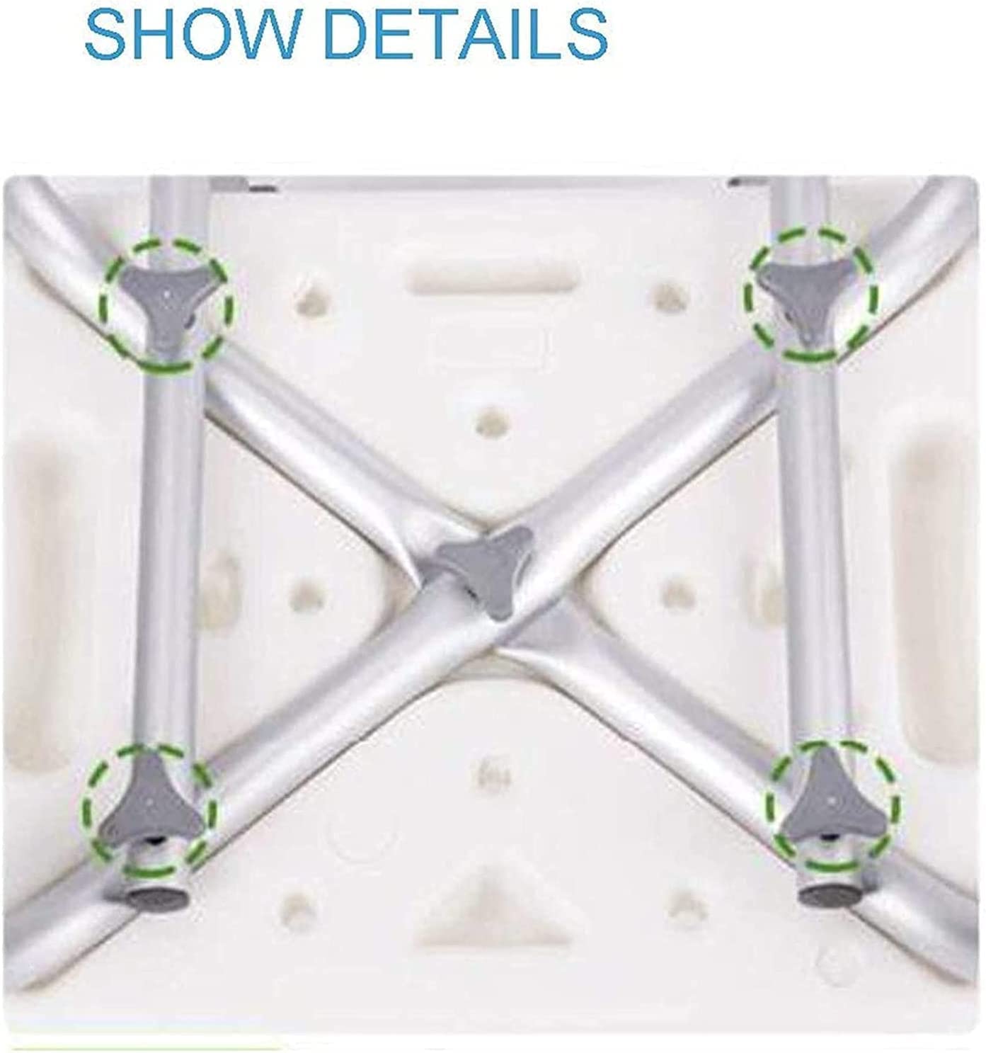 Asiento de ducha montado en la pared, taburete de baño plegable, asiento de taburete de ducha, silla de baño de aluminio liviano con apoyabrazos con respaldo antideslizante, altura ajustable para