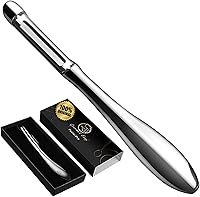GourmetEasy Stainless Steel Vegetable Peeler - Ultra-Sharp Serrated Blade, Ergonomic Non-Slip I-Shape Handle, Dishwasher Safe, 5-Year Warranty