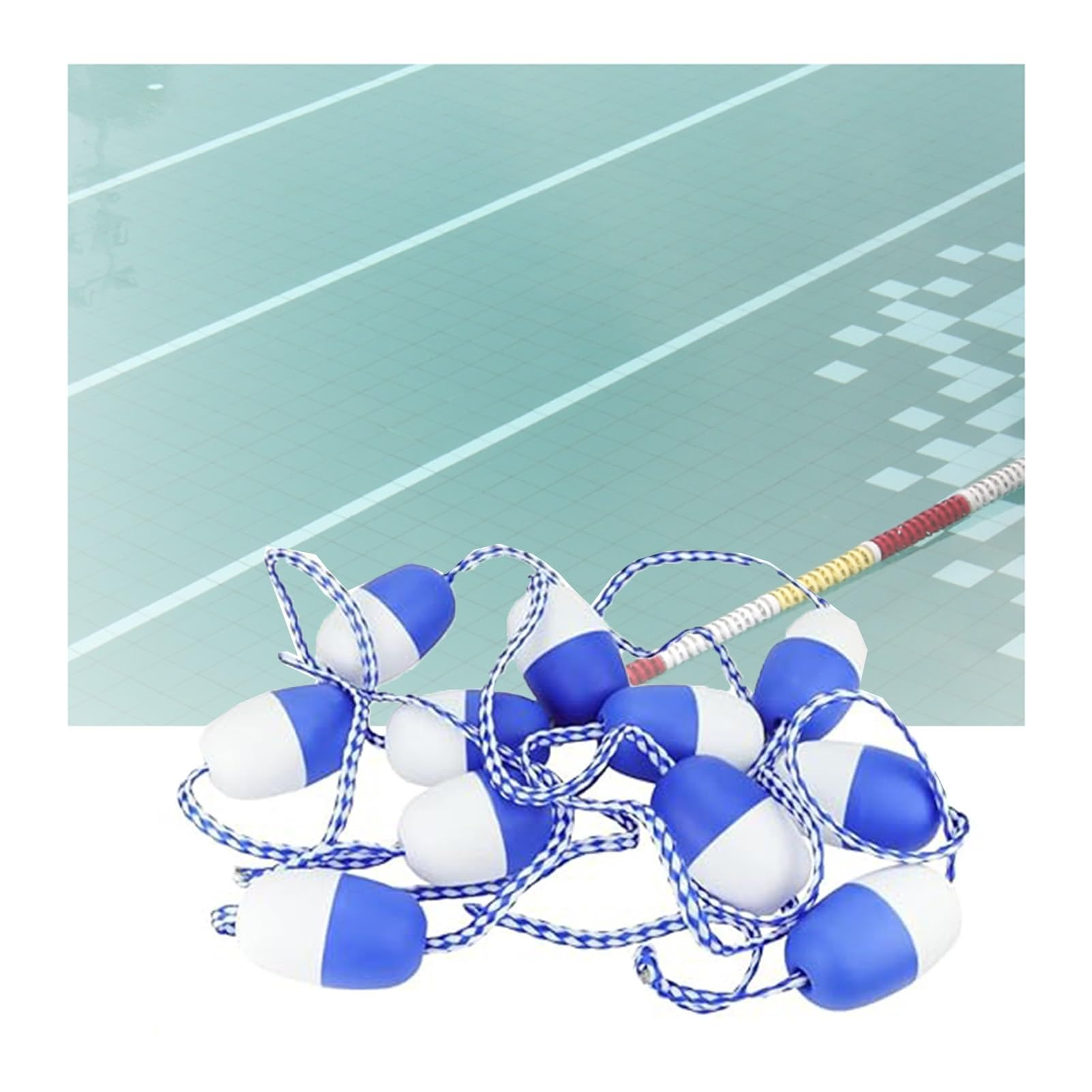 Corde de sécurité flottante pour piscine avec flotteurs ligne de 1 200 cm
