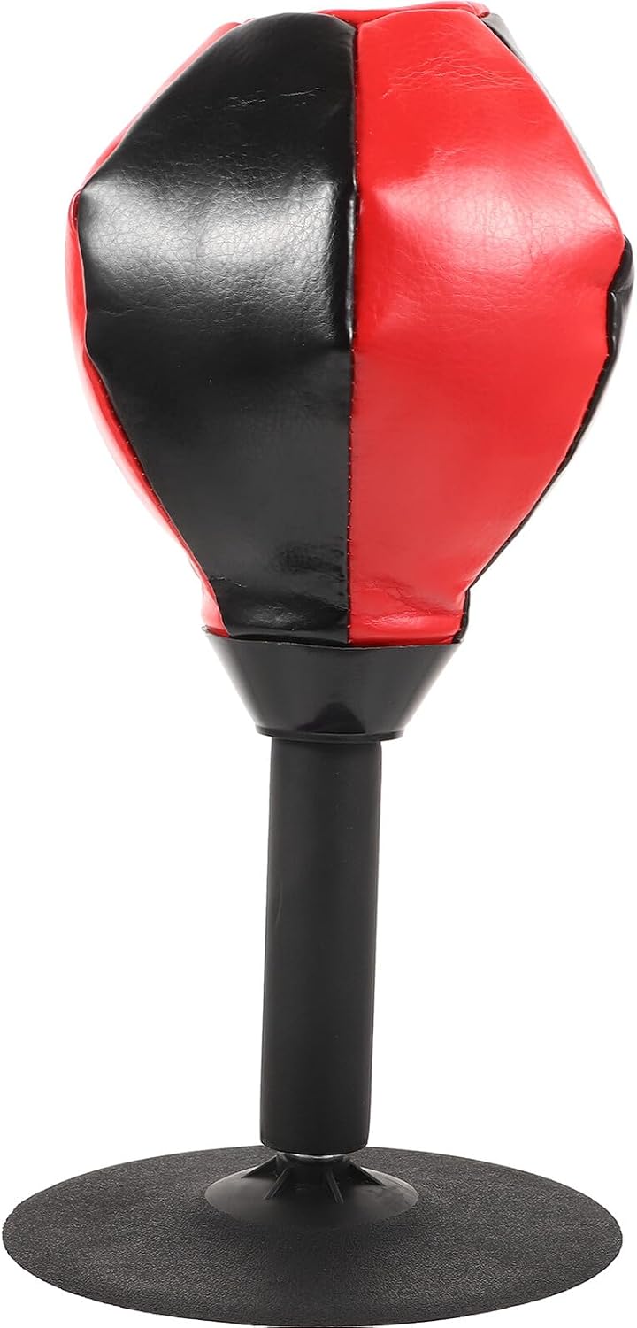 Speed Bag Reaction Ball Training Tool Small Desktop Punching Ball for Home Office and Adults Decompression Exercise Equipment Red