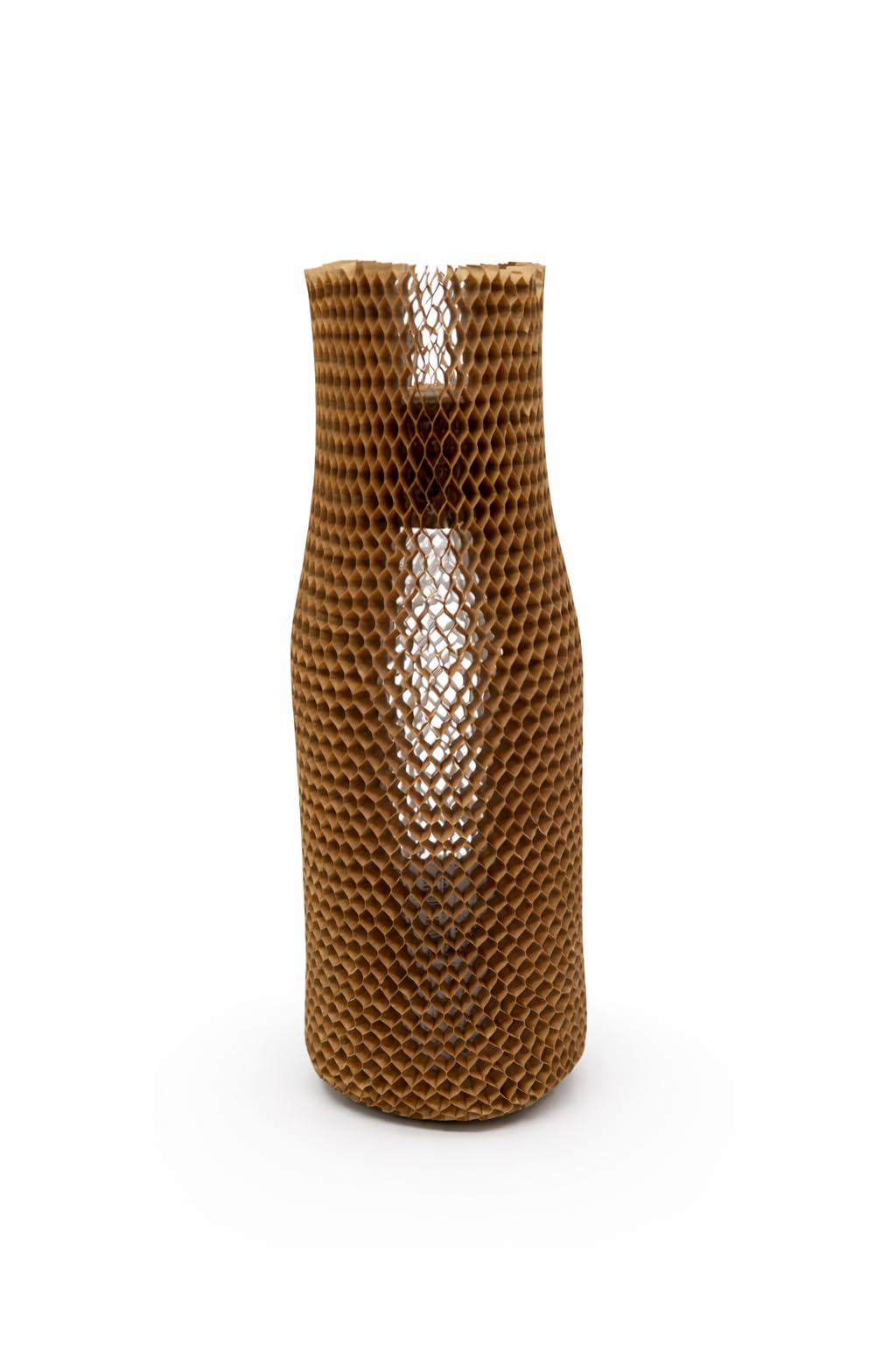 Flaschenhülle Flaschenschutz Honeycomb 450 mm – Papier-Schutzhülle 70 g/m², 90-lagig 50