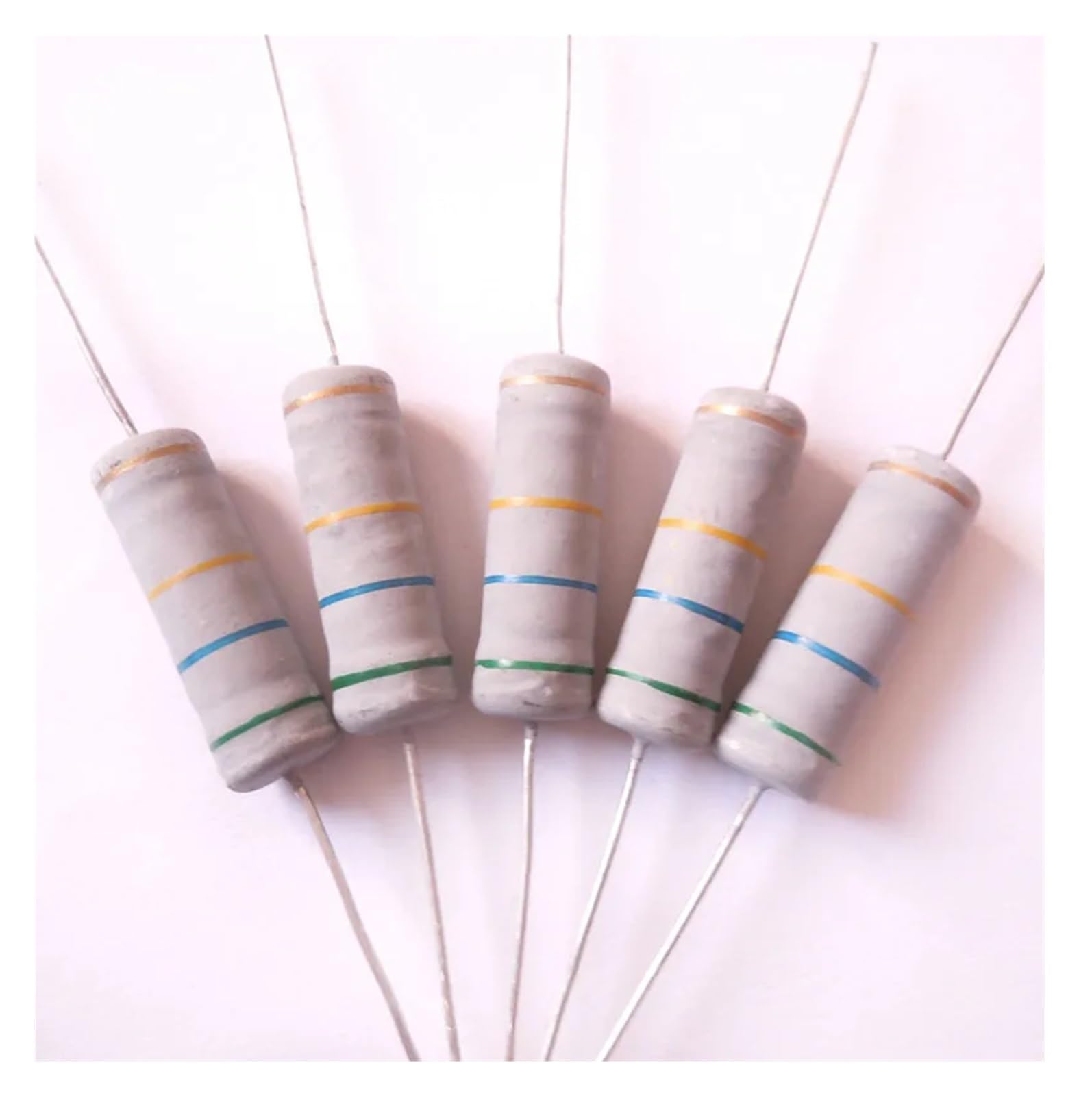 Kit resistenze Resistori fissi 5W 390k 430k 470k 510k Ohm Resistori a Film di ossido Metallico Resistenza +/- 5% (Size : 510k Ohm)
