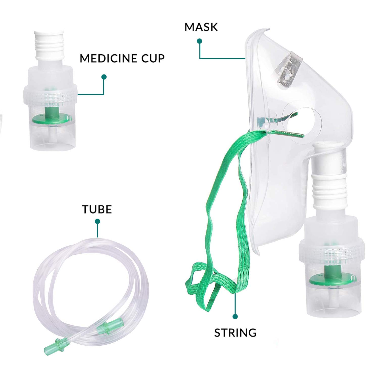 Nuvik adult mask with air tube, Medicine Chamber for all Nebulizer (made in India) 2 Nuvik adult mask with air tube, Medicine Chamber for all Nebulizer (made in India) 2