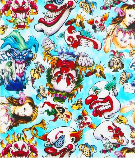 STColor SK008-Water Transfer Printing Film/Hydrographics Film/Hydro Dipping Film-Hell Jokers-50cmx400cm