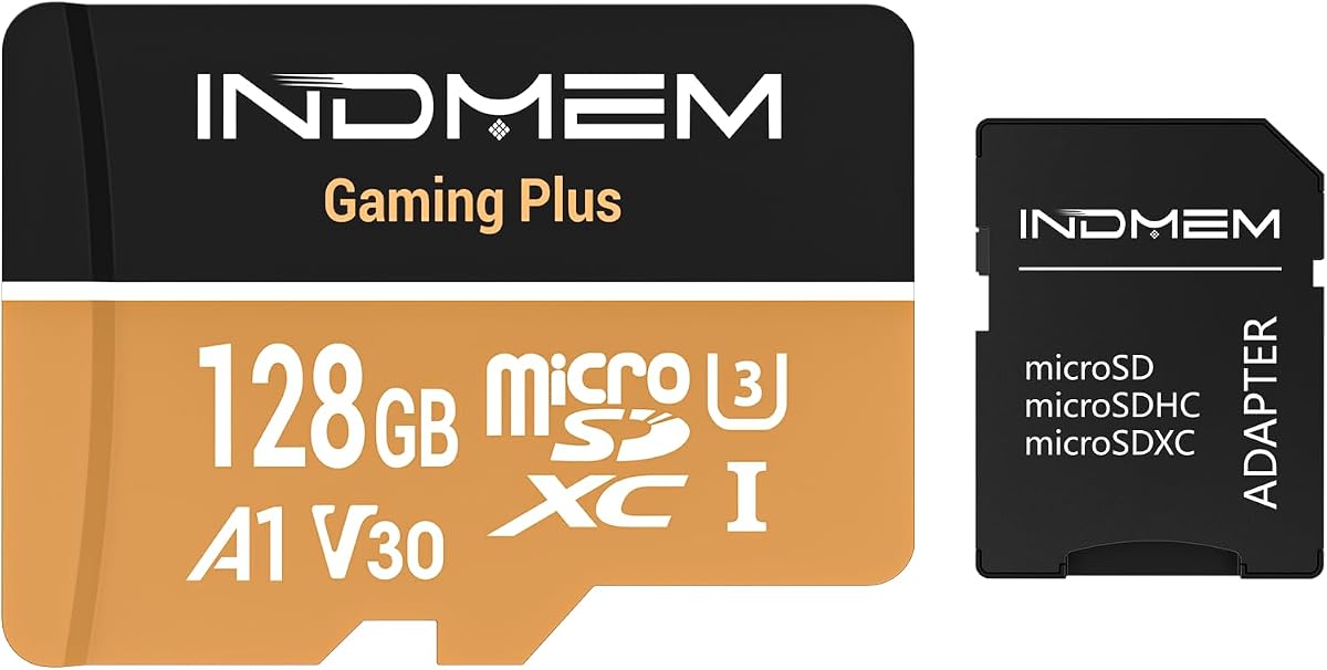 Micro SD Card 128GB High-Speed Performance (95MB/s Read, 35MB/s Write), Compatible with DSLR, Drone, Action Camera & Portable Devices(1 microSD Card +1 Adapter)