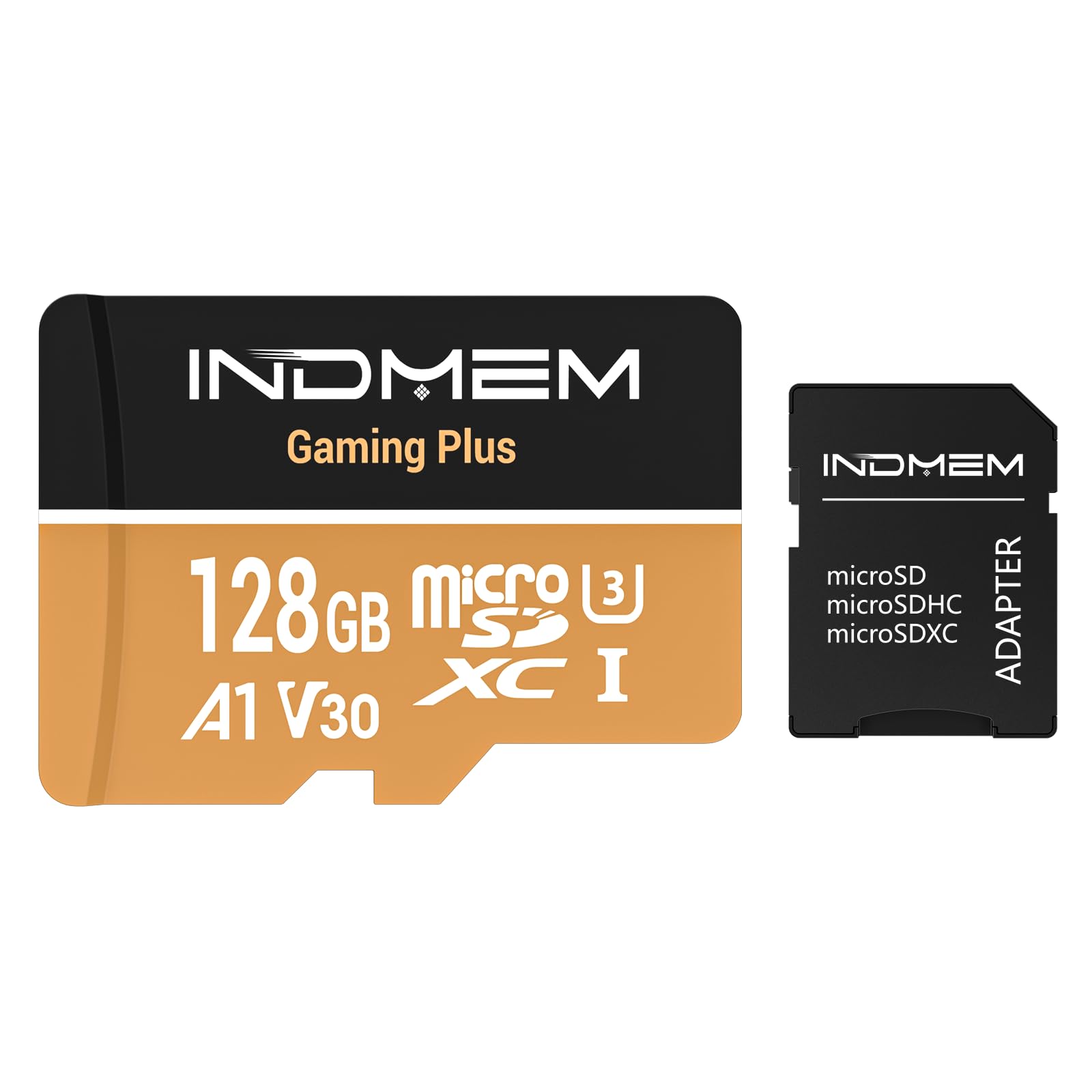 Tarjeta micro SD de 128 GB de rendimiento de alta velocidad (lectura de 95 MB/s, escritura de 35 MB/s), compatible con DSLR, drone, cámara de acción y dispositivos portátiles (1 tarjeta microSD + 1