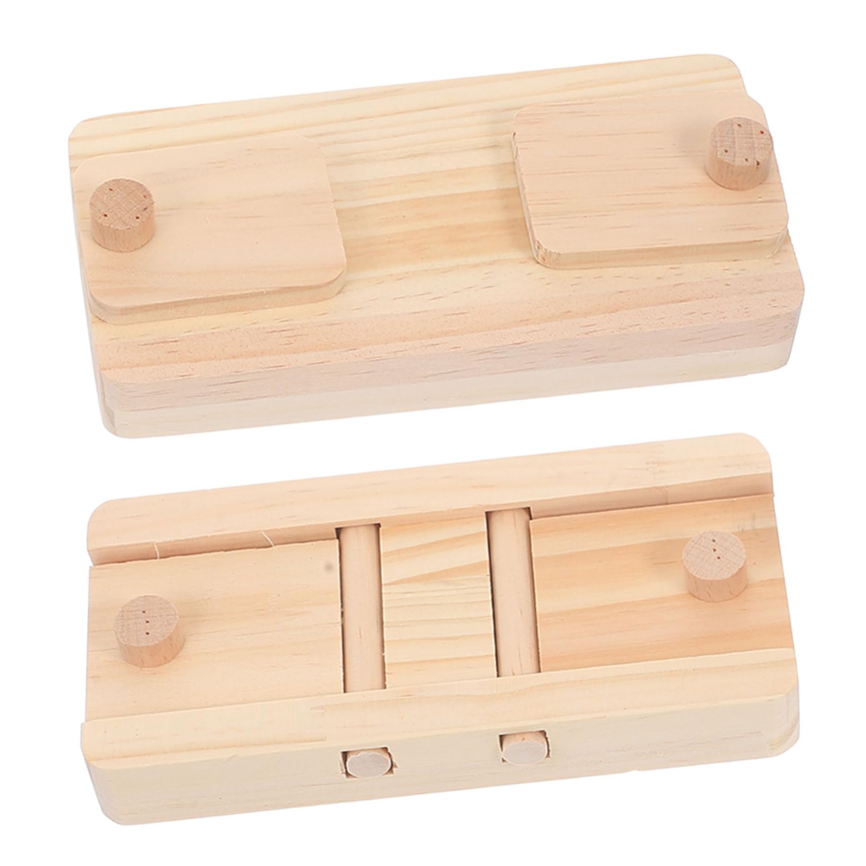BESPORTBLE 8piezas Caja De Madera para Hámster Juguete De Alimentación y para Pequeñas Comedero Multifuncional para y Conejos Material Natural y