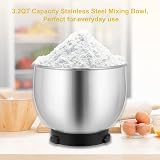 Stand Mixer, Kitchen in the box 3.2Qt Small Electric Food Mixer,6 Speeds Portable Lightweight Kitchen Mixer for Daily Use with Egg Whisk,Dough Hook,Flat Beater (Red)