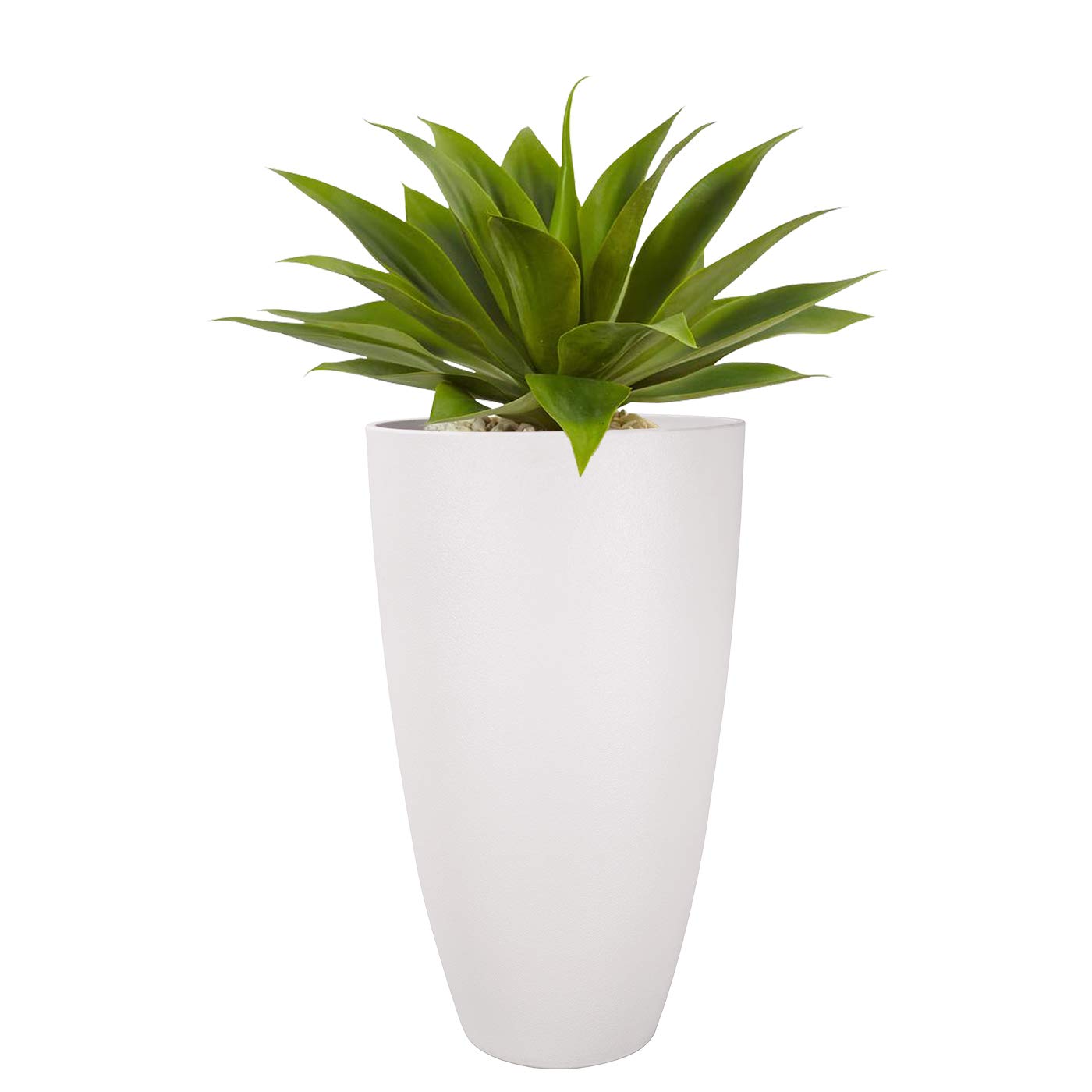 Buy LA Jolie Muse 20 inch Round Tall er,Indoor/Outdoor White er with